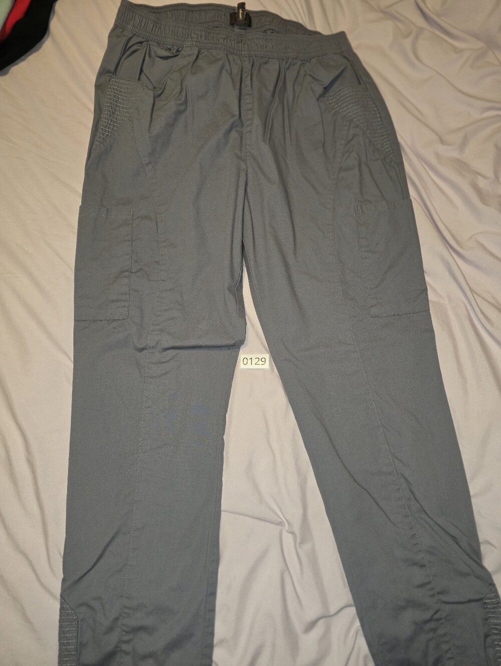 ​Jaanuu Moto Style Scrub Pants - Grey (Size Large)